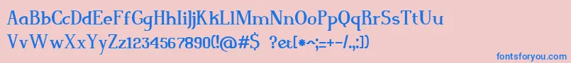 Шрифт Magnusjockey – синие шрифты на розовом фоне