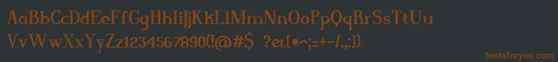 Шрифт Magnusjockey – коричневые шрифты на чёрном фоне