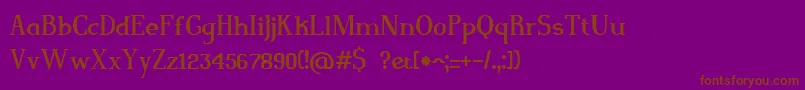 Magnusjockey-fontti – ruskeat fontit violetilla taustalla