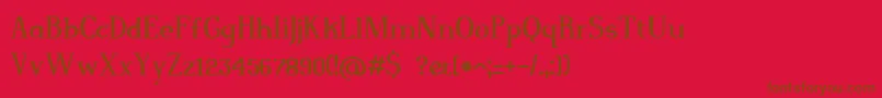 フォントMagnusjockey – 赤い背景に茶色の文字