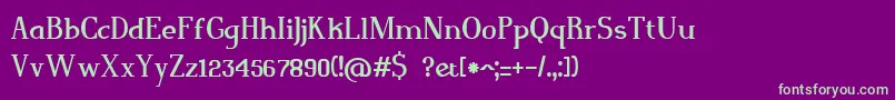 Magnusjockey Font – Green Fonts on Purple Background