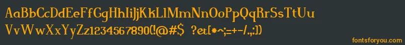 フォントMagnusjockey – 黒い背景にオレンジの文字