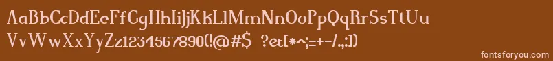 Шрифт Magnusjockey – розовые шрифты на коричневом фоне