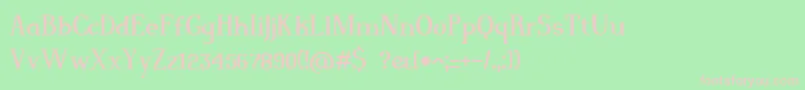 Magnusjockey-fontti – vaaleanpunaiset fontit vihreällä taustalla