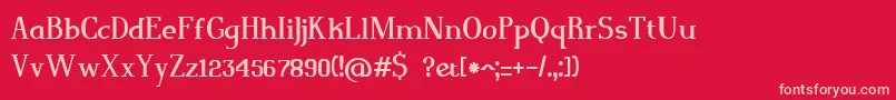Magnusjockey Font – Pink Fonts on Red Background