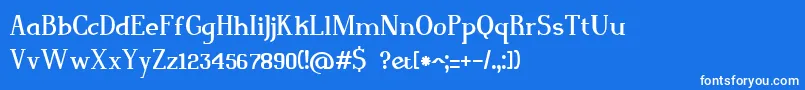 Magnusjockey-fontti – valkoiset fontit sinisellä taustalla