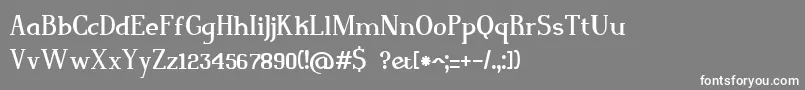 Magnusjockey-fontti – valkoiset fontit harmaalla taustalla