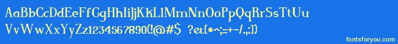 Magnusjockey Font – Yellow Fonts on Blue Background