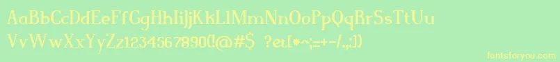 Magnusjockey Font – Yellow Fonts on Green Background