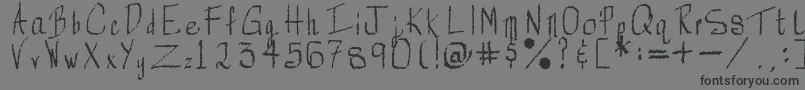 Rorsch-Schriftart – Schwarze Schriften auf grauem Hintergrund