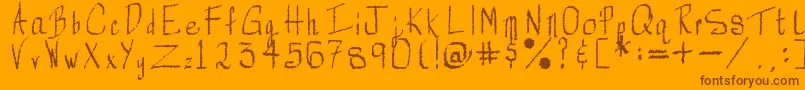 Rorsch Font – Brown Fonts on Orange Background