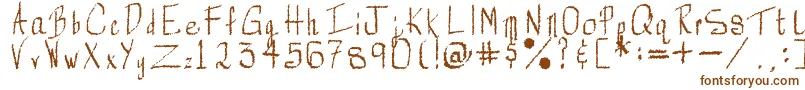 Rorsch-fontti – ruskeat fontit valkoisella taustalla