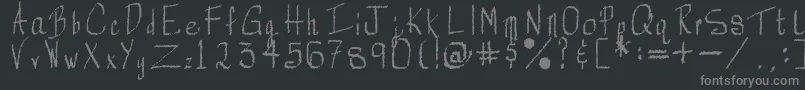 フォントRorsch – 黒い背景に灰色の文字
