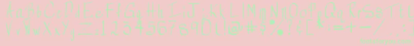 Rorsch Font – Green Fonts on Pink Background