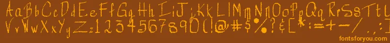 Rorsch Font – Orange Fonts on Brown Background