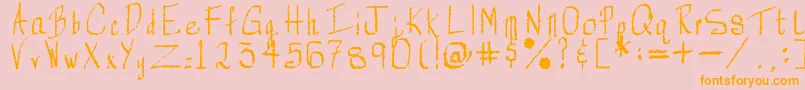 Rorsch Font – Orange Fonts on Pink Background