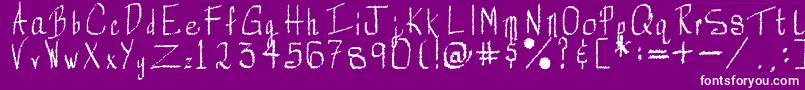 Rorsch Font – White Fonts on Purple Background