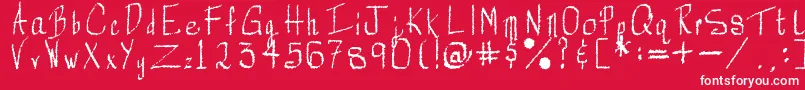 Rorsch Font – White Fonts on Red Background