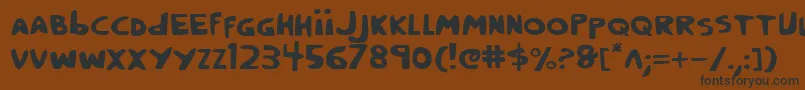 CrappityCrapCrap Font – Black Fonts on Brown Background