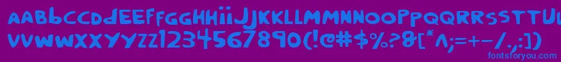 CrappityCrapCrap Font – Blue Fonts on Purple Background