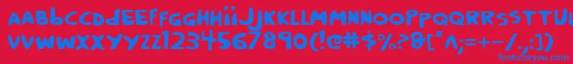 CrappityCrapCrap Font – Blue Fonts on Red Background