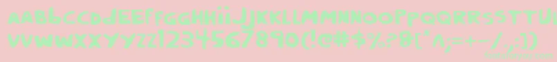 CrappityCrapCrap Font – Green Fonts on Pink Background