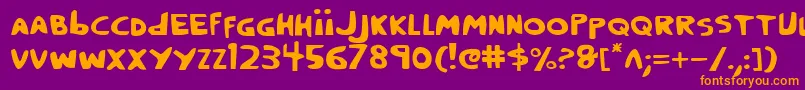 CrappityCrapCrap Font – Orange Fonts on Purple Background