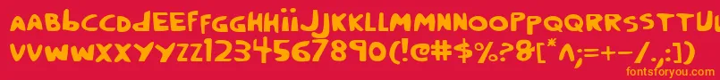 CrappityCrapCrap Font – Orange Fonts on Red Background