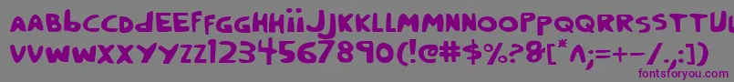 CrappityCrapCrap Font – Purple Fonts on Gray Background