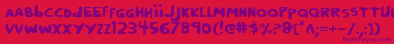 CrappityCrapCrap Font – Purple Fonts on Red Background