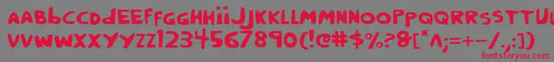 CrappityCrapCrap Font – Red Fonts on Gray Background