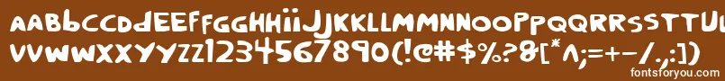 フォントCrappityCrapCrap – 茶色の背景に白い文字