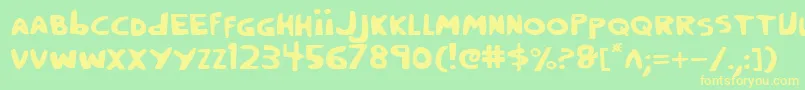 CrappityCrapCrap Font – Yellow Fonts on Green Background