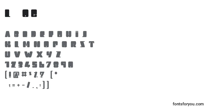 Schriftart LeagueOfGiant – Alphabet, Zahlen, spezielle Symbole