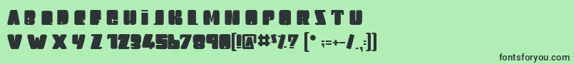 LeagueOfGiant Font – Black Fonts on Green Background