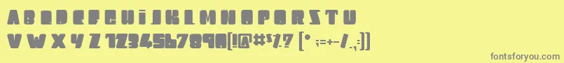 LeagueOfGiant Font – Gray Fonts on Yellow Background
