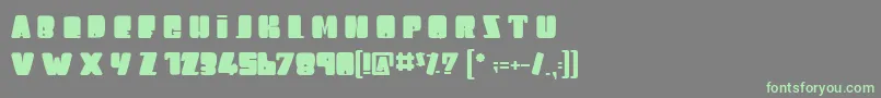 LeagueOfGiant Font – Green Fonts on Gray Background