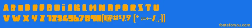 LeagueOfGiant Font – Orange Fonts on Blue Background