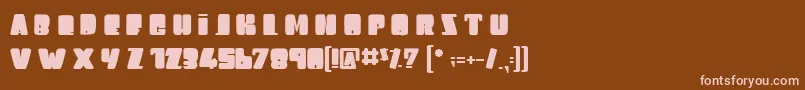 LeagueOfGiant Font – Pink Fonts on Brown Background