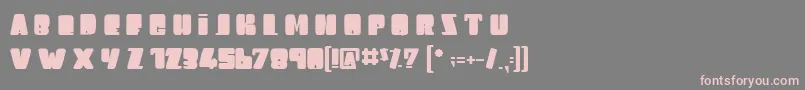 LeagueOfGiant Font – Pink Fonts on Gray Background