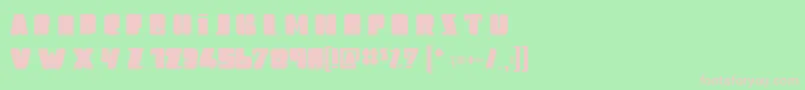 LeagueOfGiant Font – Pink Fonts on Green Background