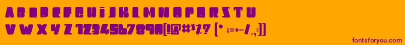 LeagueOfGiant Font – Purple Fonts on Orange Background