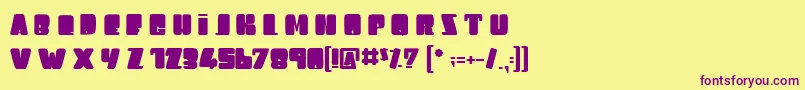 LeagueOfGiant Font – Purple Fonts on Yellow Background