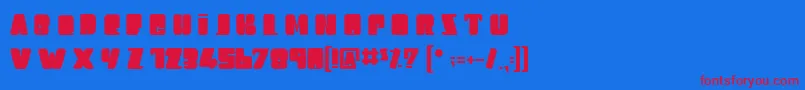 LeagueOfGiant Font – Red Fonts on Blue Background