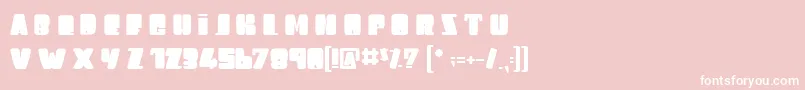 LeagueOfGiant Font – White Fonts on Pink Background