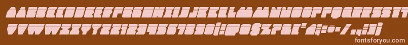 Contourofdutylaserital Font – Pink Fonts on Brown Background