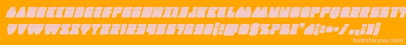 Шрифт Contourofdutylaserital – розовые шрифты на оранжевом фоне