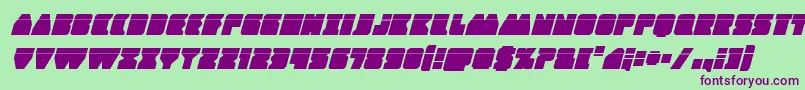 Contourofdutylaserital Font – Purple Fonts on Green Background