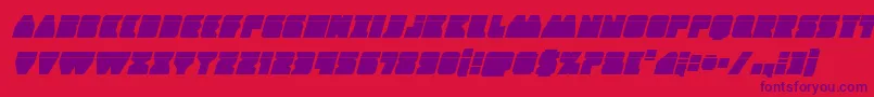 Contourofdutylaserital Font – Purple Fonts on Red Background
