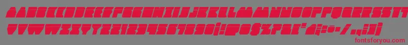 Contourofdutylaserital Font – Red Fonts on Gray Background